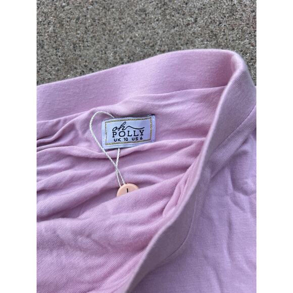 NEW Oh Polly Light Pink Scrunch Butt Athletic Biker Shorts Size 6 - Picture 3 of 5